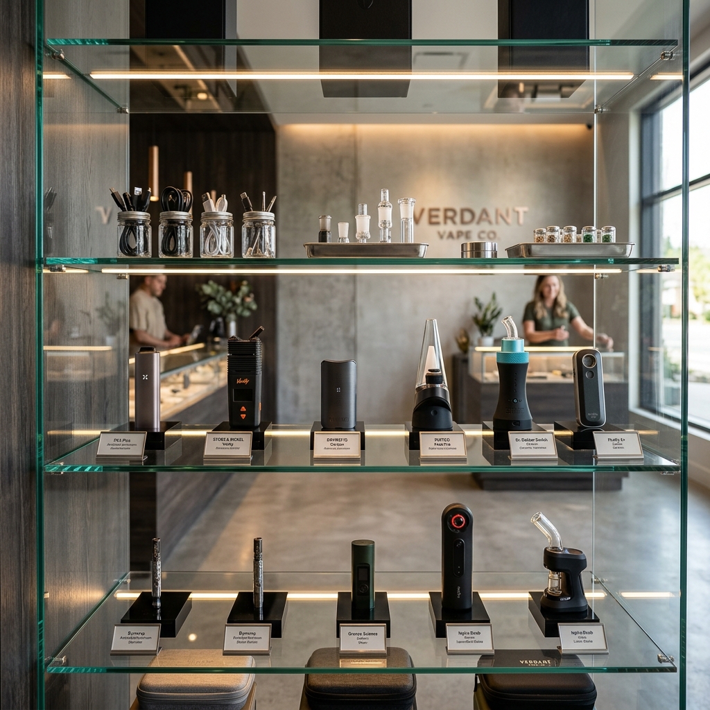 A boutique retail shelf showing compliant products